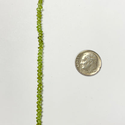 3.6–4mm Plain Rondelle Peridot 14 inch 161 pcs/strand