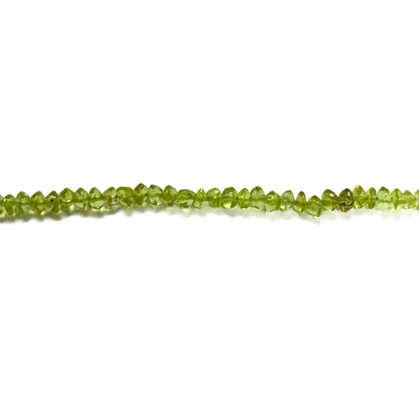3–3.5mm Plain Rondelle Peridot 14.5 inch 166 pcs/strand