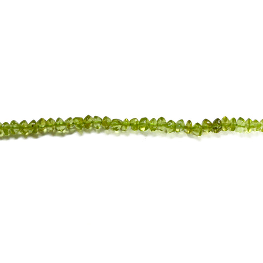 4–4.5mm Plain Rondelle Peridot 14 inch 130 pcs/strand