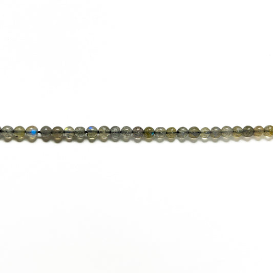 3–3.4mm Round Labradorite 15 inch 139 pcs/strand
