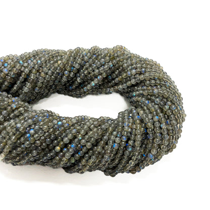 3–3.4mm Round Labradorite 15 inch 139 pcs/strand