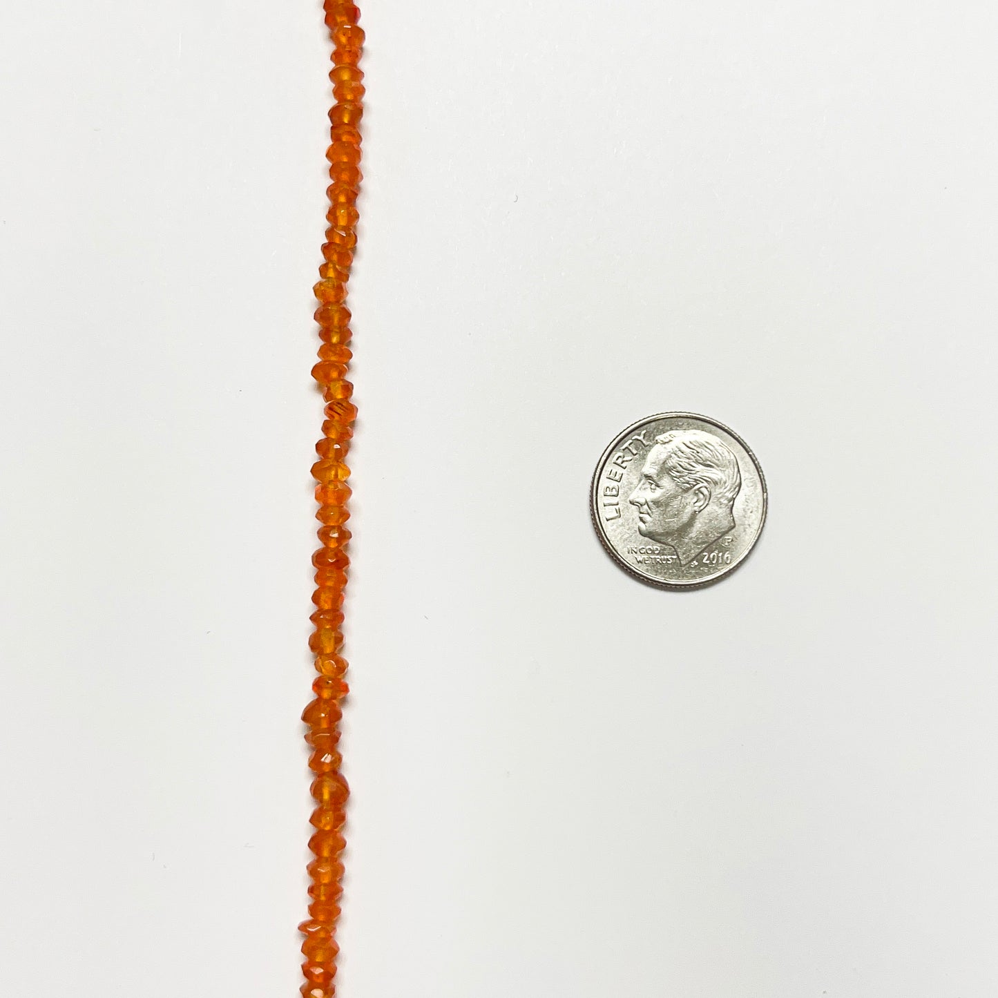 3–3.5mm Faceted Rondelle Carnelian 14.5 inch 165 pcs/strand