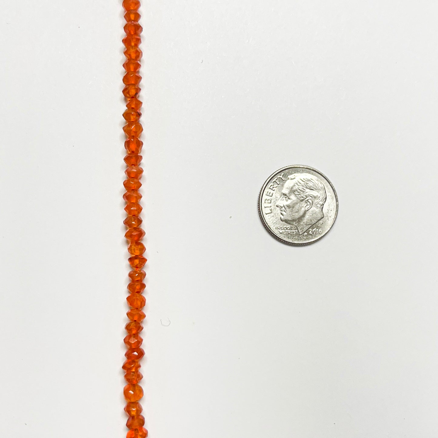 4–4.5mm Faceted Rondelle Carnelian 14 inch 133 pcs/strand