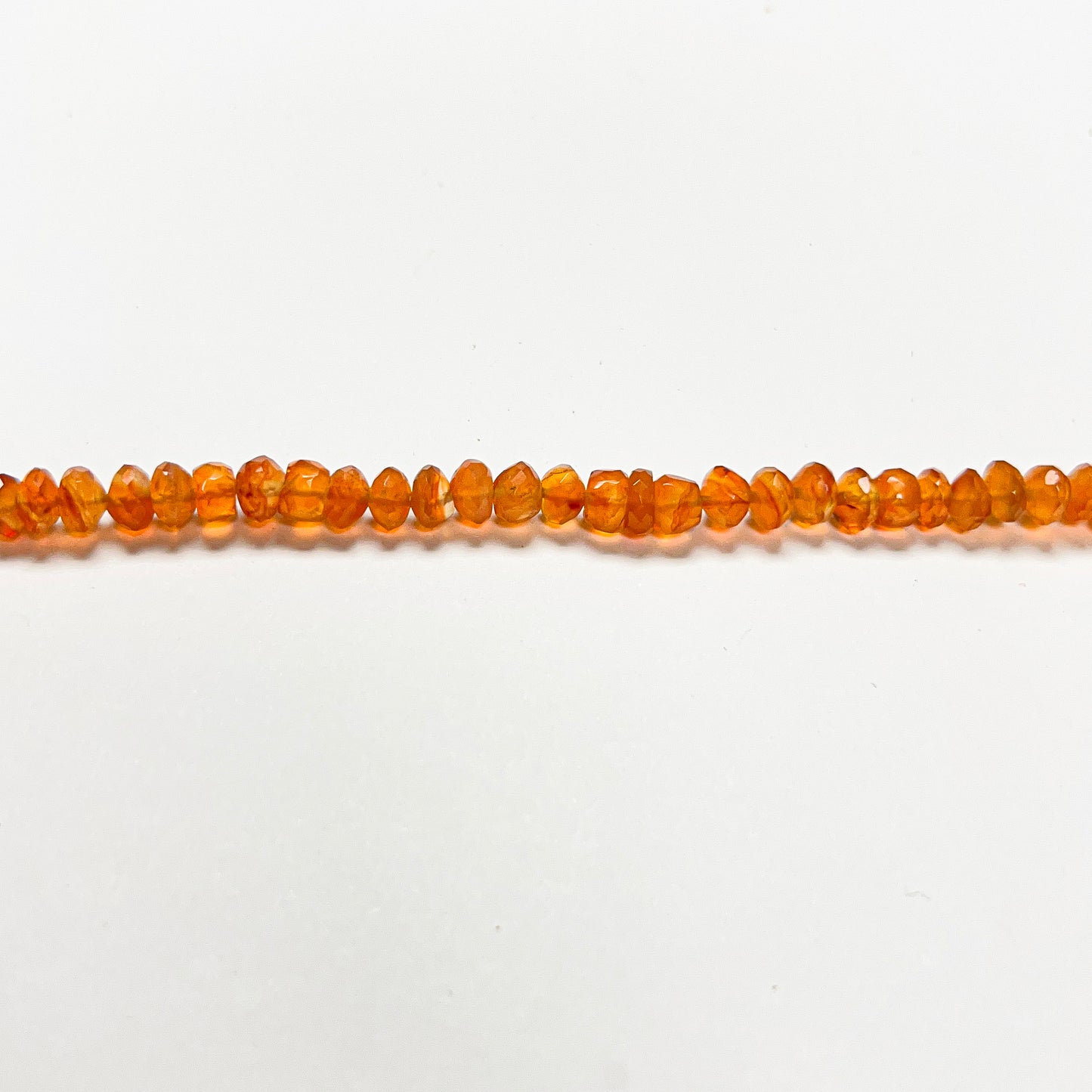 3–3.5mm Faceted Rondelle Carnelian 14.5 inch 165 pcs/strand
