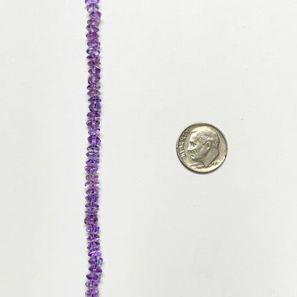 4–4.5mm Plain Rondelle Amethyst 14.5 inch 146 pcs/strand
