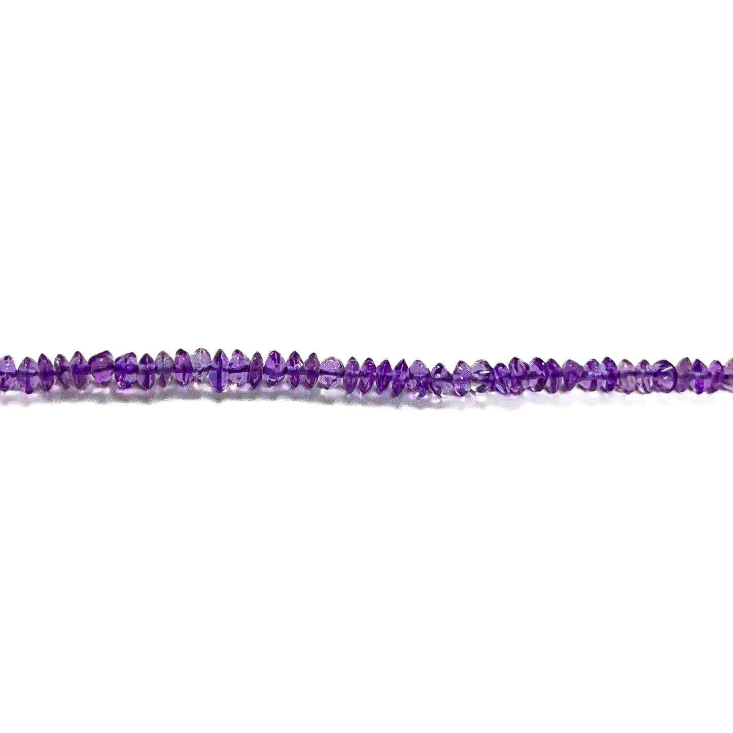 3.5–4mm Plain Rondelle Amethyst 16 inch 187 pcs/strand