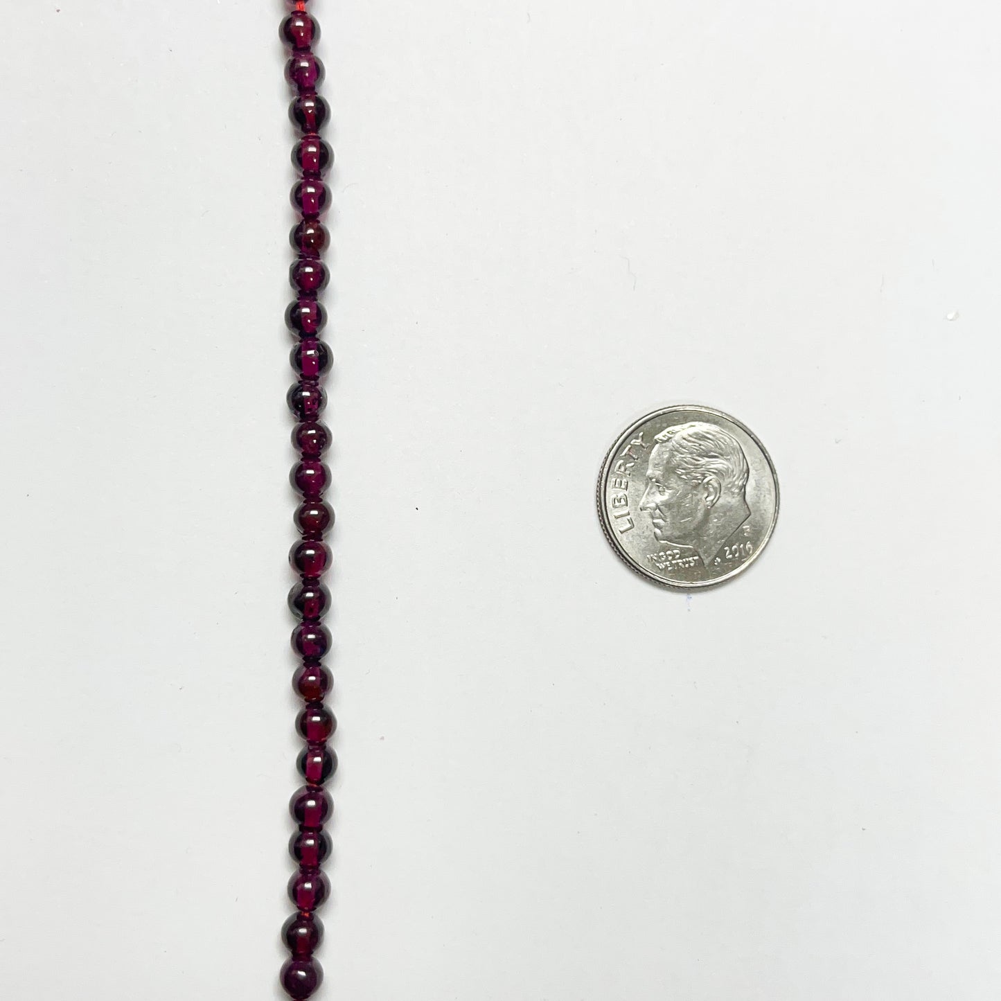 4mm Smooth Round Garnet 14 inch ~91 pcs/strand