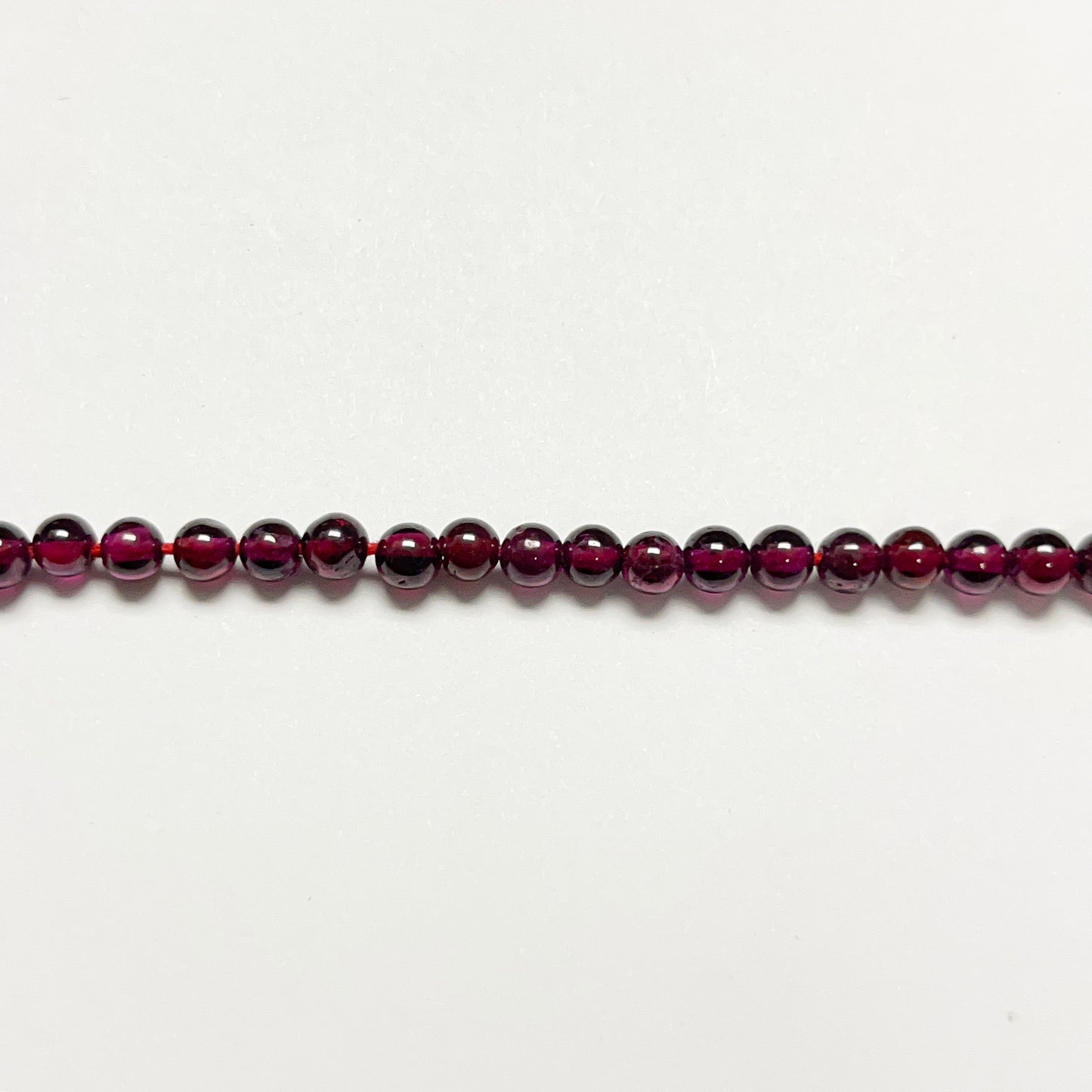 4mm Smooth Round Garnet 14 inch ~91 pcs/strand
