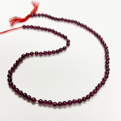 5mm Smooth Round Garnet 14 inch 75 pcs/strand