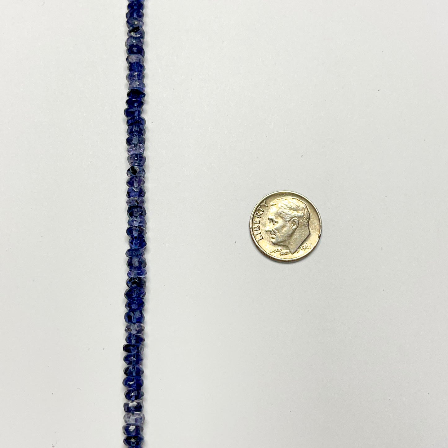 4–4.5mm Faceted Rondelle Iolite 14 inch 140 pcs/strand