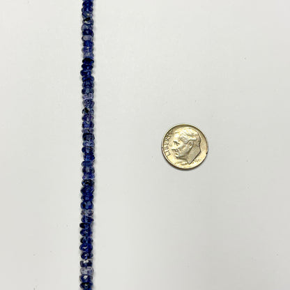 4–4.5mm Faceted Rondelle Iolite 14 inch 140 pcs/strand