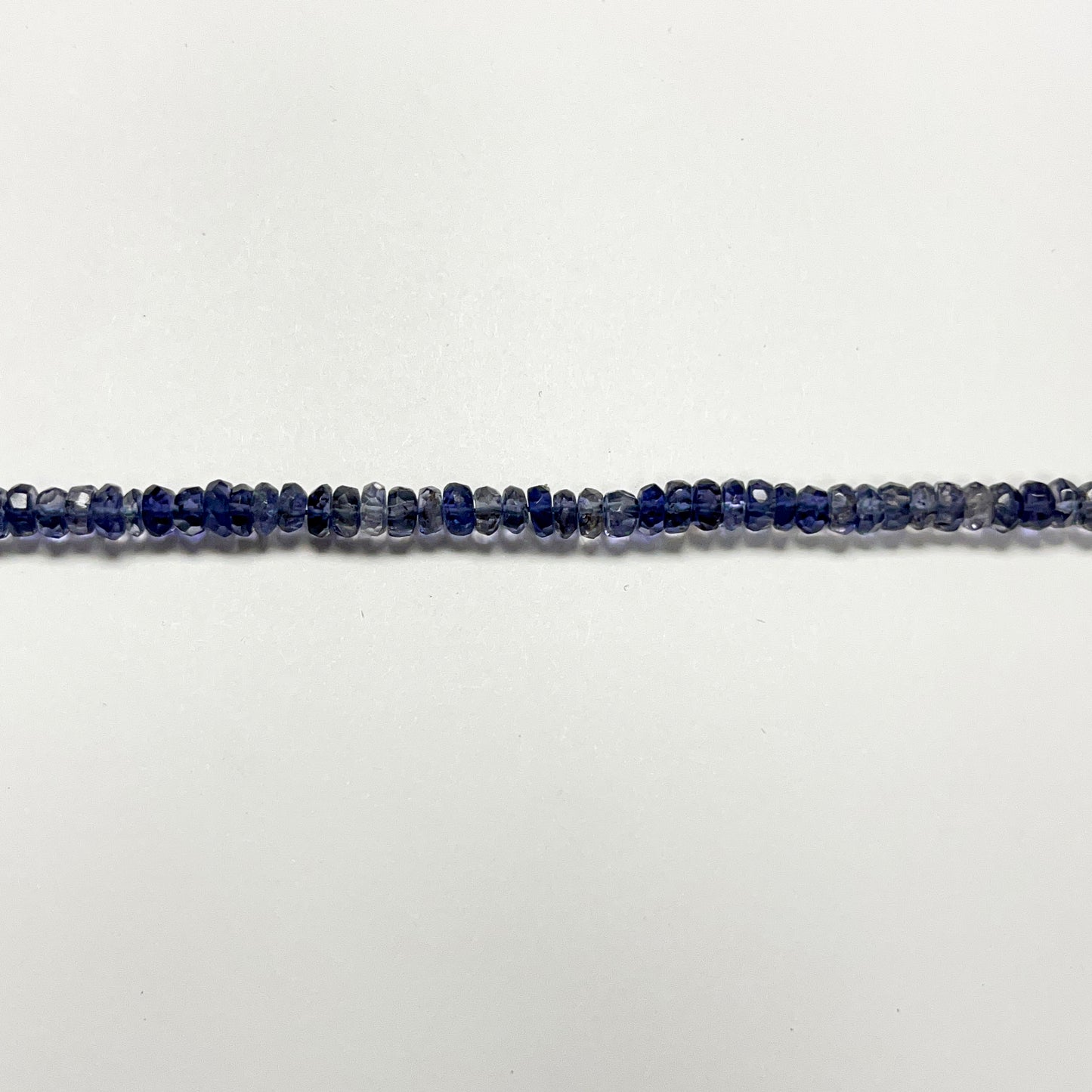 3–3.5mm Faceted Rondelle Iolite 14.5 inch ~130 pcs/strand