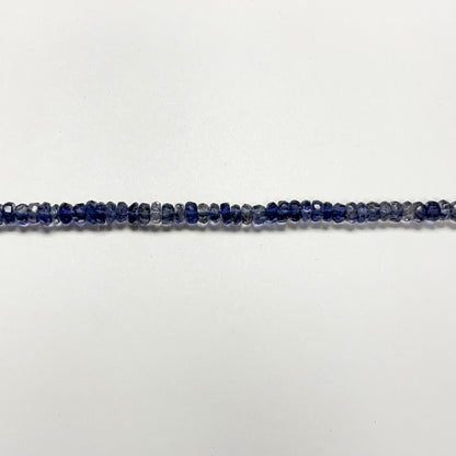 3.5–4mm Faceted Rondelle Iolite 14.5 inch 86 pcs/strand