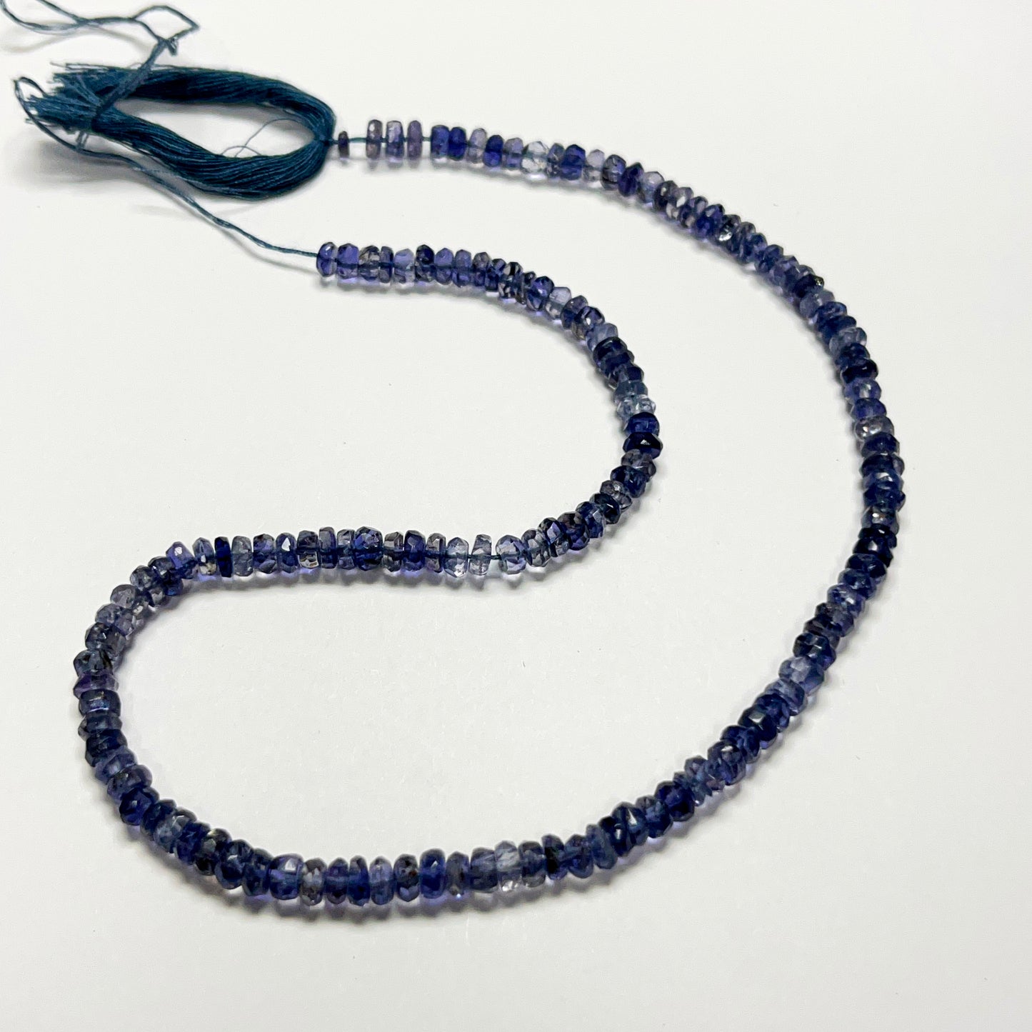 4–4.5mm Faceted Rondelle Iolite 14 inch 140 pcs/strand