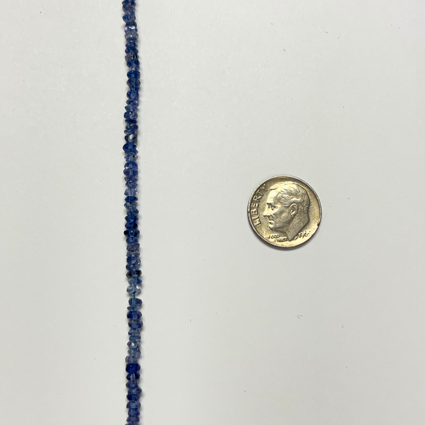 3–3.5mm Faceted Rondelle Iolite 14.5 inch ~130 pcs/strand