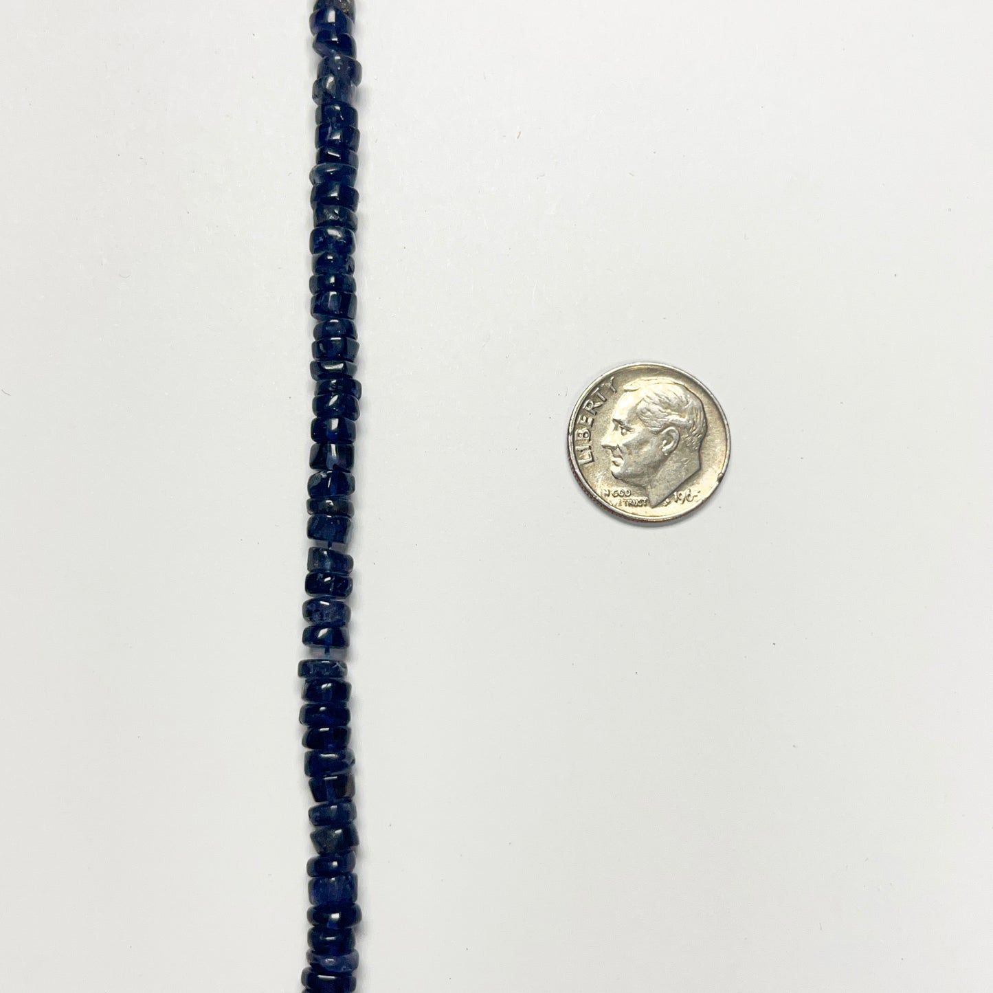 2–3mm x 5mm Smooth Iolite Tires 14 inch ~158 pcs/strand