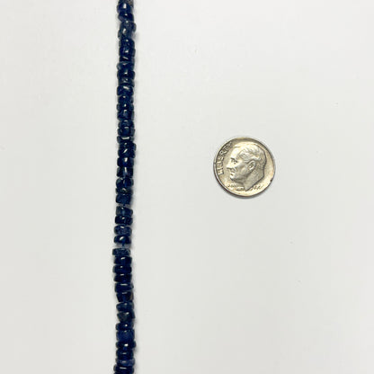 2–3mm x 5mm Smooth Iolite Tires 14 inch ~158 pcs/strand