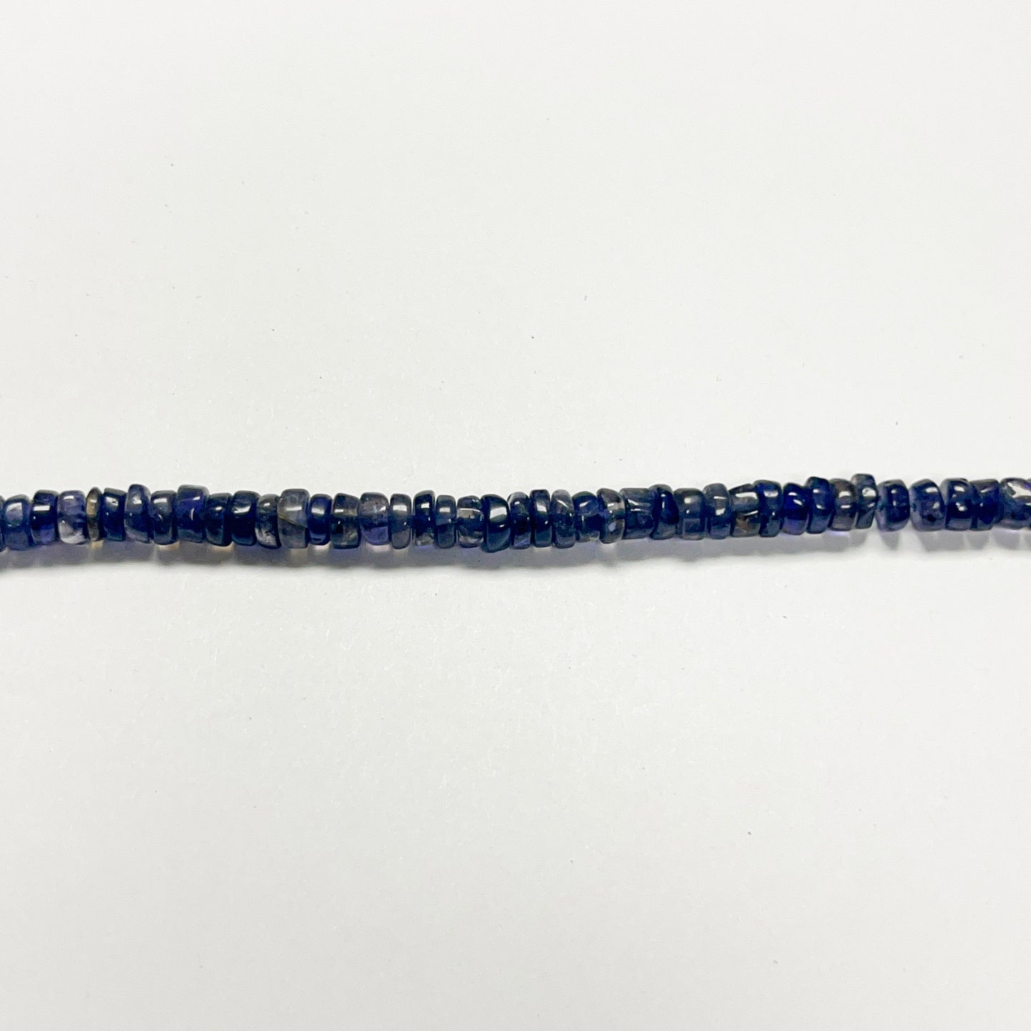 2–3mm x 5mm Smooth Iolite Tires 14 inch ~158 pcs/strand