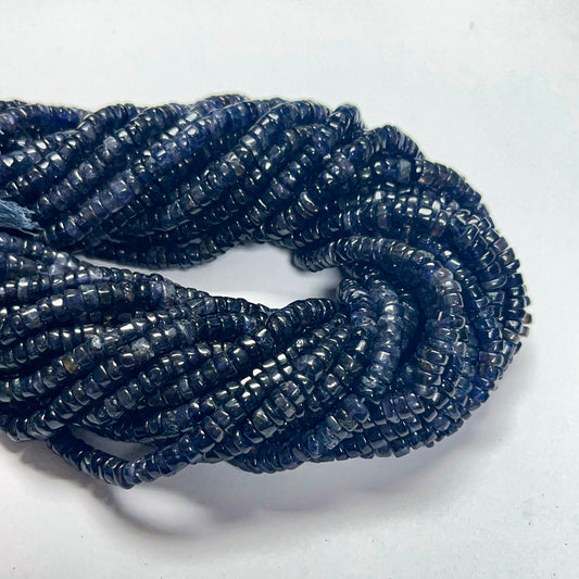 2–3mm x 5mm Smooth Iolite Tires 14 inch ~158 pcs/strand