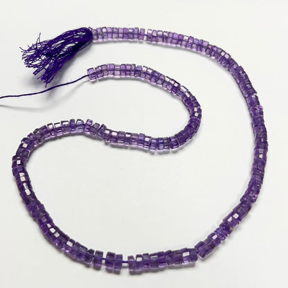 2–3.5mm x 4–5mm Faceted Amethyst Tires 14.5 inch ~143 pcs/strand