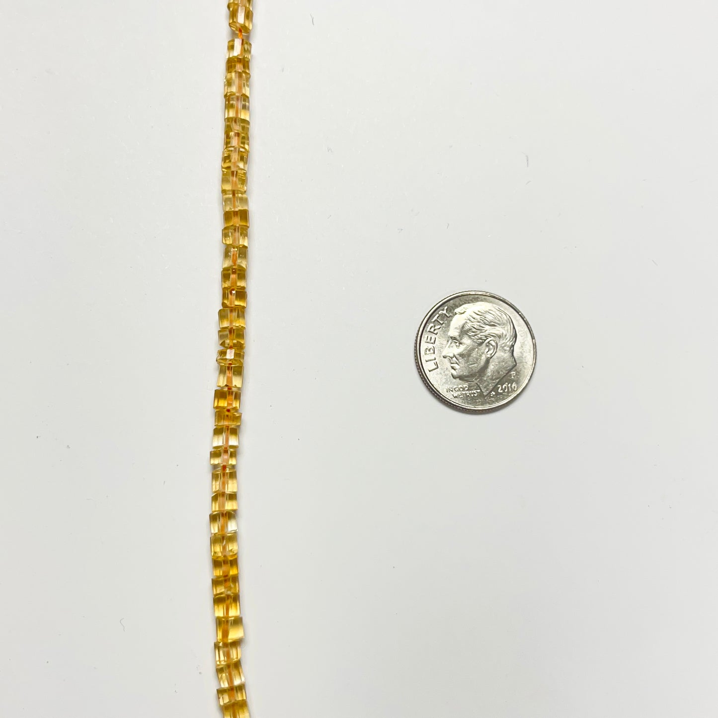 2–3mm x 3.5–4mm Faceted Citrine Tires 14 inch ~128 pcs/strand