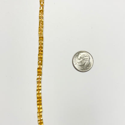2–3mm x 3.5–4mm Faceted Citrine Tires 14 inch ~128 pcs/strand