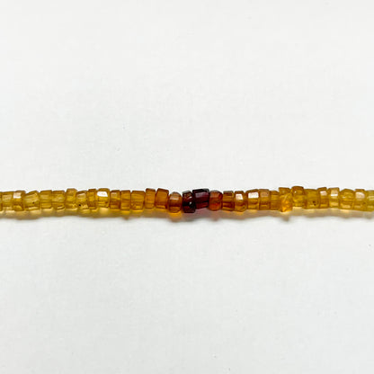 2–3mm x 4.5–5mm Faceted Hessonite Tires 14 inch ~135 pcs/strand