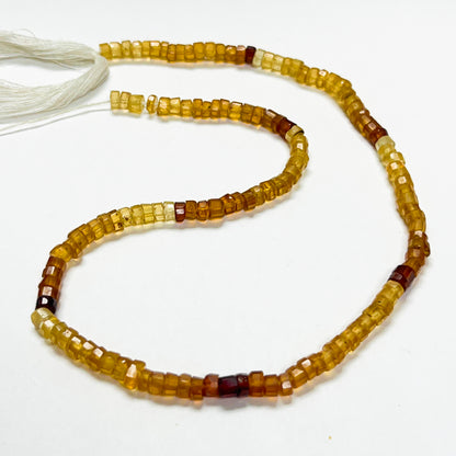2–3mm x 4.5–5mm Faceted Hessonite Tires 14 inch ~135 pcs/strand