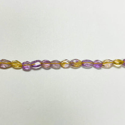 9–11mm x 6–9mm Faceted Oval Ametrine 14 inch ~47 pcs/strand
