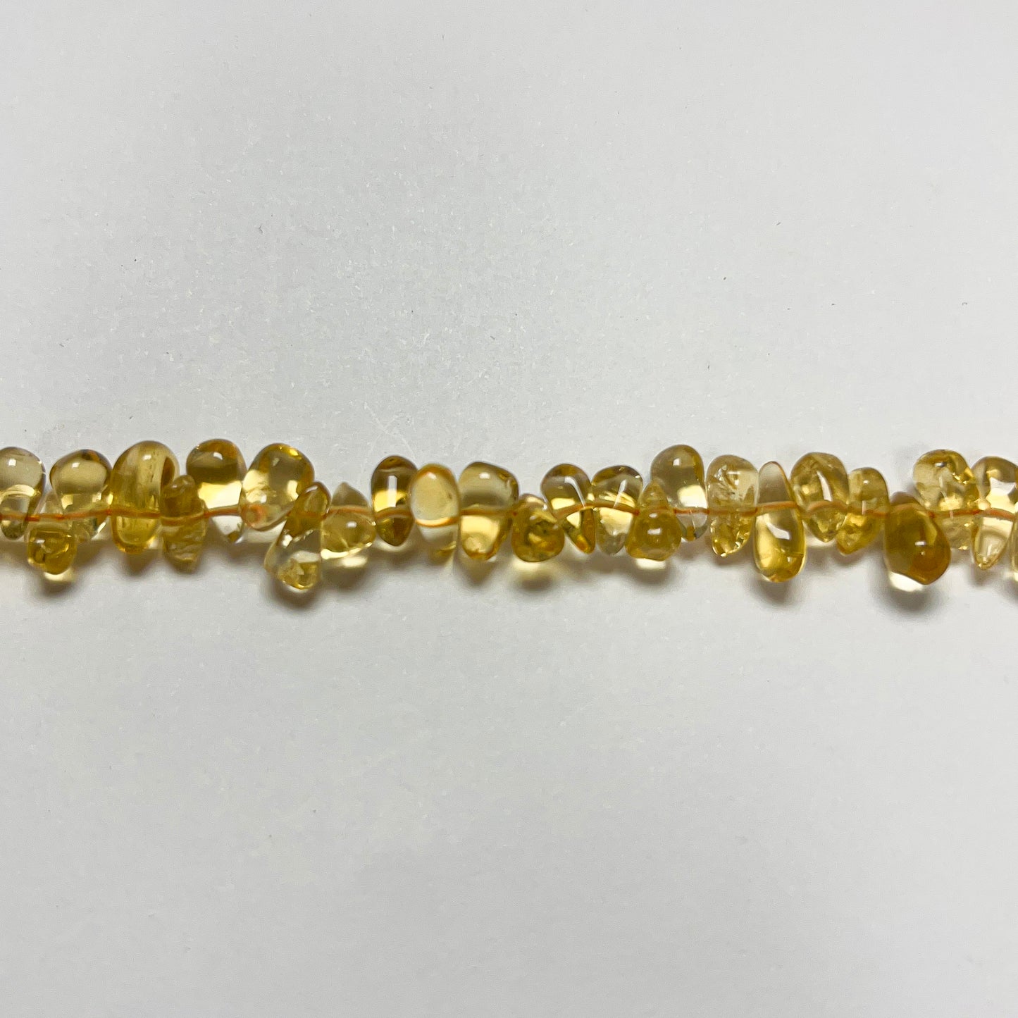3.5–4mm x 6–7mm Plain Citrine Drops 14 inch ~123 pcs/strand