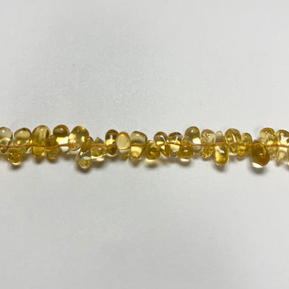 3.5–4mm x 6–7mm Plain Citrine Drops 14 inch ~123 pcs/strand