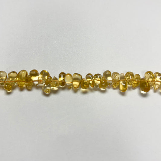 3.5–4mm x 6–7mm Plain Citrine Drops 14 inch ~123 pcs/strand