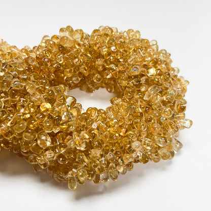 4.5–5mm x 7–8mm Plain Citrine Drops 14.5 inch ~115 pcs/strand