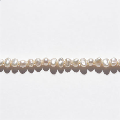 4mm Freshwater Smooth Potato Pearls 15.5 - 16 inch 97-100 pcs/strand