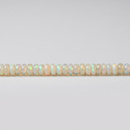 2–5.5mm Natural White Ethiopian Opal Beads 17 inch