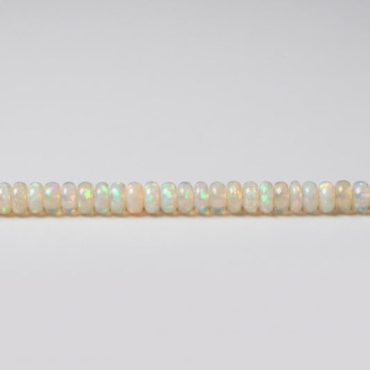 2–5.5mm Natural White Ethiopian Opal Beads 17 inch