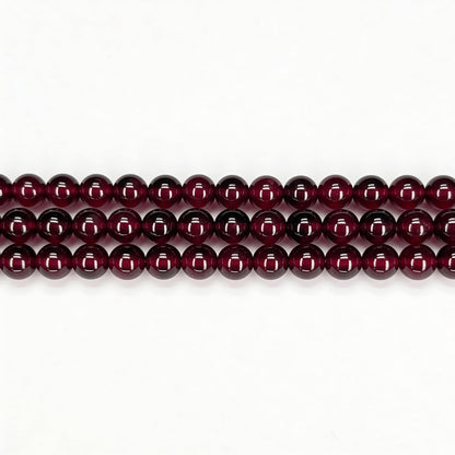 4mm Smooth AAA-Quality Garnet Beads 16 inch 118-120 pcs/strand