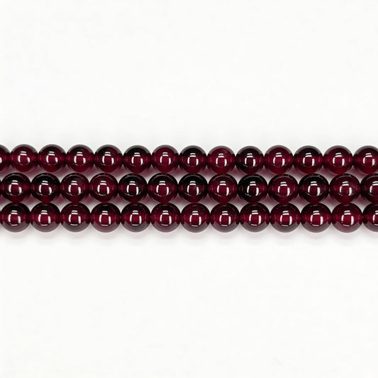 4mm Smooth AAA-Quality Garnet Beads 16 inch 118-120 pcs/strand