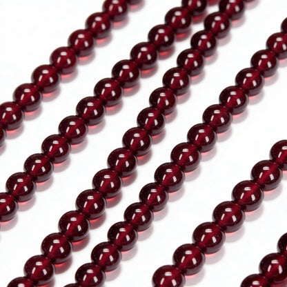 4mm Smooth AAA-Quality Garnet Beads 16 inch 118-120 pcs/strand